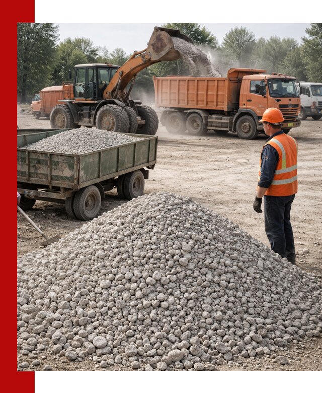 Доставка известнякового щебня фракция 20–40 в Благовещенске