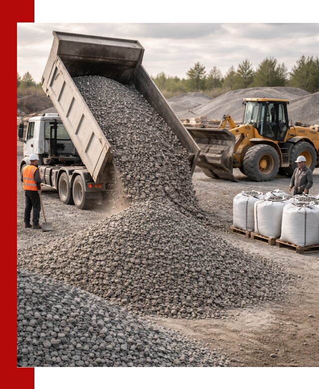 Бетонный щебень фракция 5–20 с доставкой в Благовещенске