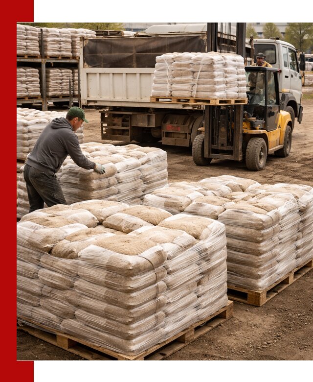 Карьерный песок в мешках с доставкой в Благовещенске