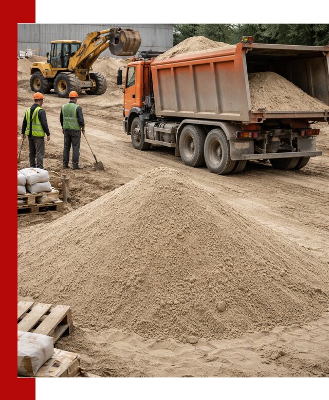 Доставка и продажа мытого речного песка в Благовещенске