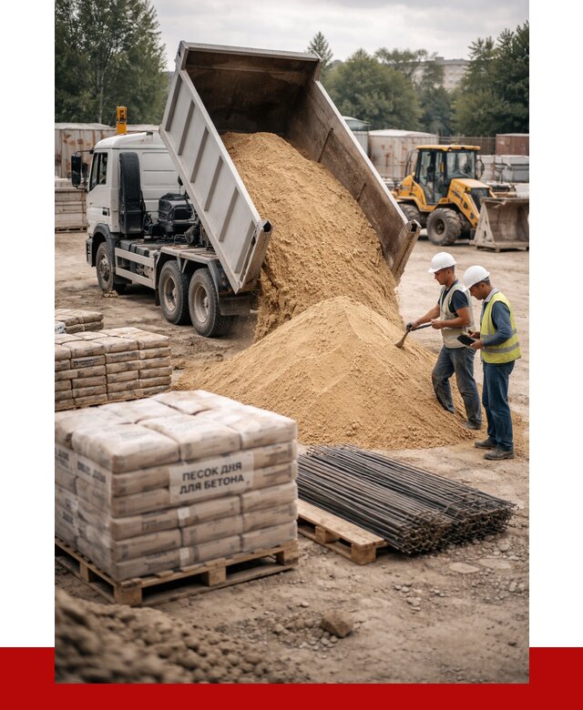 Песок для бетона в Благовещенске от 2597 р. с доставкой, ПРОНЕРУДБгв