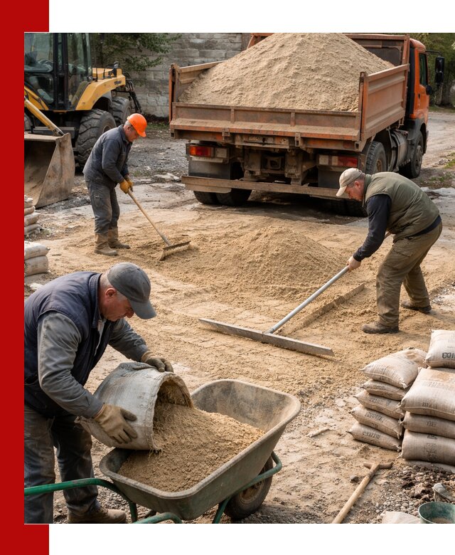Поставка песка для стяжки в Благовещенске с быстрой доставкой