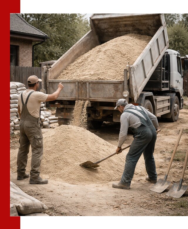 Песок для штукатурки с доставкой в Благовещенске качественный и чистый