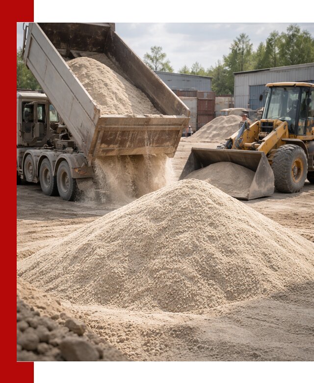 Кварцевый песок с доставкой в Благовещенске для строительных работ