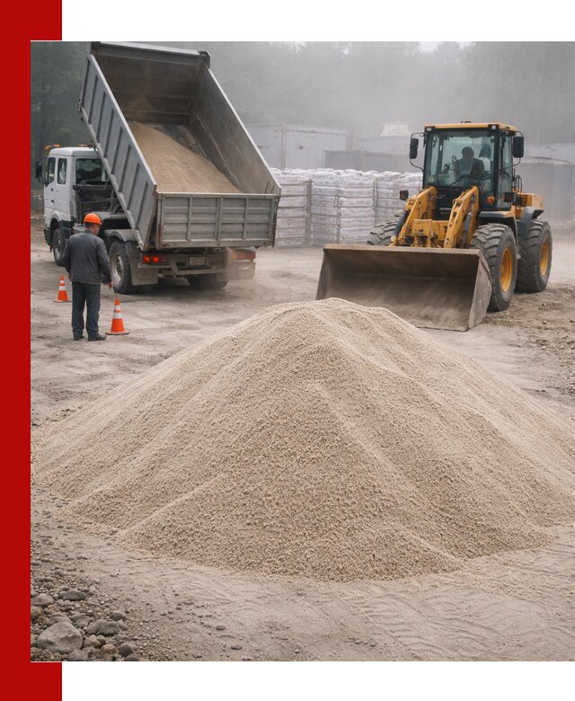 Кварцевый песок фракция 0–8 для стройработ в Благовещенске