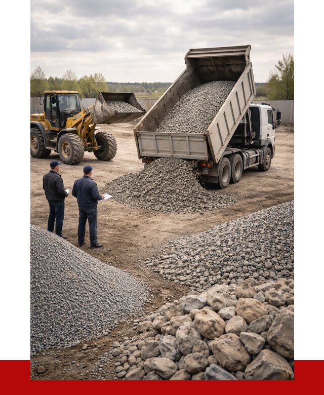 Гравий и камень с доставкой в Благовещенске от 4362 р. - ПРОНЕРУДБгв