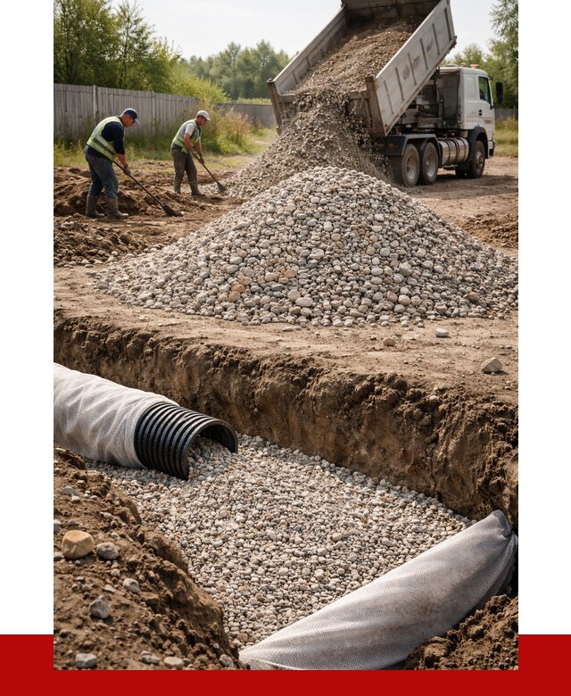 Гравий для дренажа в Благовещенске от 2285 р., доставка ПРОНЕРУДБгв