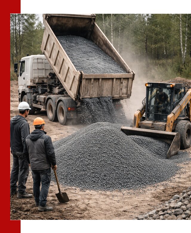 Гранитный отсев 0-5 с доставкой и разгрузкой в Благовещенске