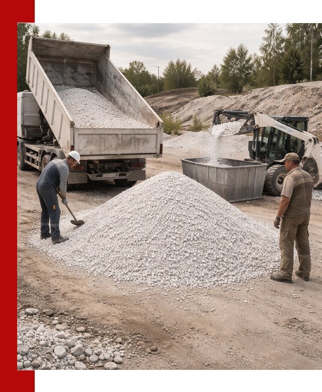 Доставка и продажа белой мраморной крошки в Благовещенске