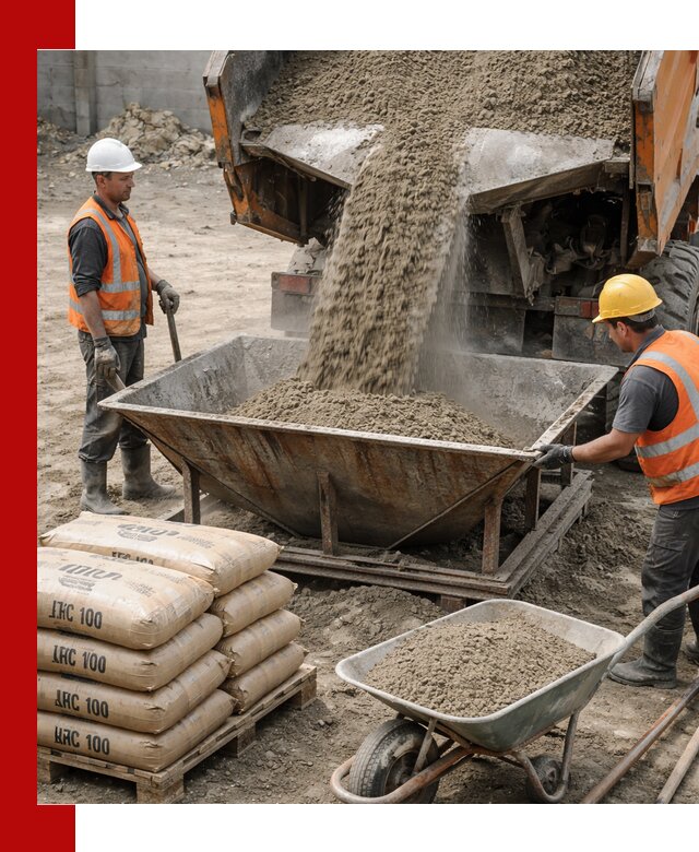 Доставка цементно-песчаной смеси М100 в Благовещенске