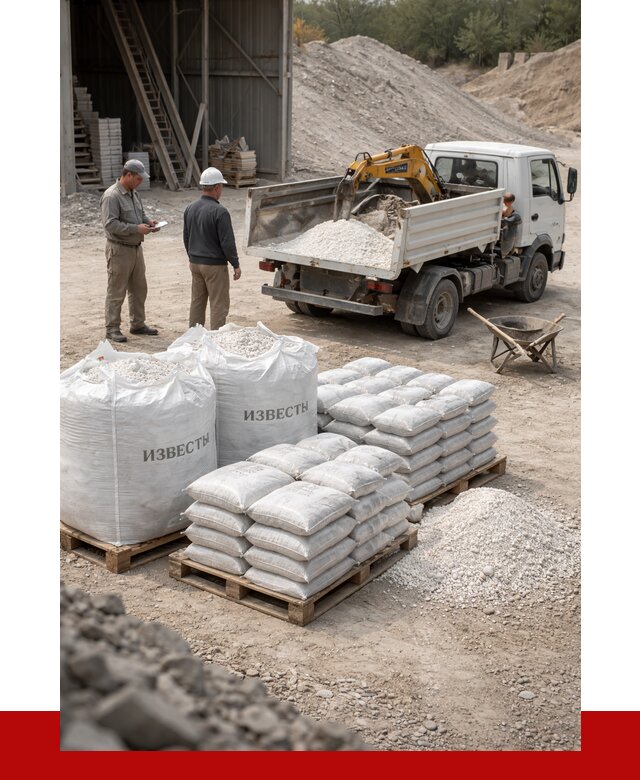 Известь строительная в Благовещенске с доставкой от 4362 р. | ПРОНЕРУДБгв