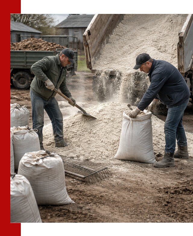 Доставка извести пушонки в Благовещенске оптом и мелким оптом