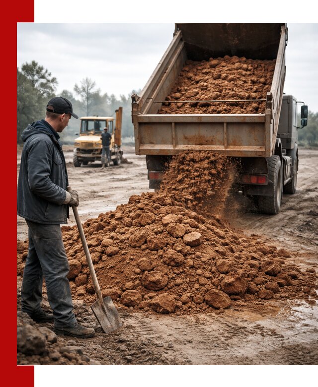 Глина для засыпки в Благовещенске с доставкой самосвалами