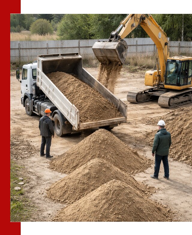 Доставка супеси вагонными и автопартиями в Благовещенске