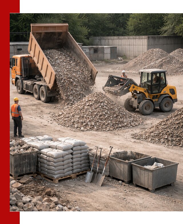 Вторичные материалы для отсыпки в Благовещенске — поставка и доставка