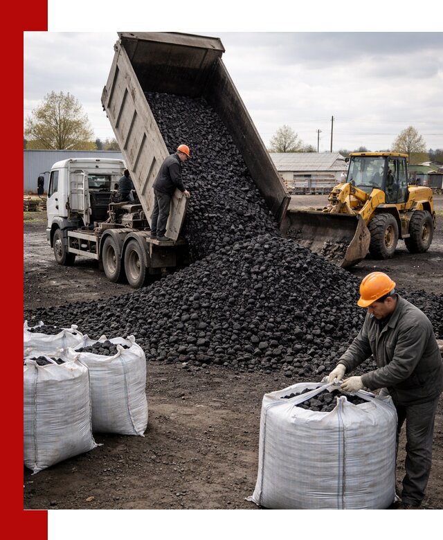 Доставка каменного угля в Благовещенске оптом и в розницу