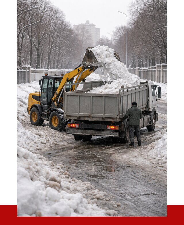 Вывоз снега с погрузкой в Благовещенске от 3635 р. ПРОНЕРУДБгв